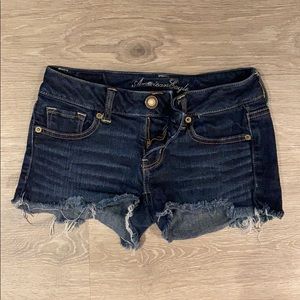 American Eagle shortie Jean shorts size 0